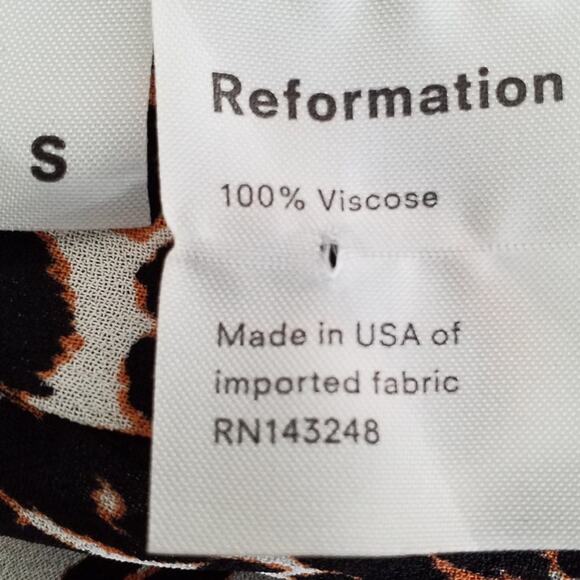 Reformation Womens Size Small Brooke Leopard Mini Long Sleeve Wrap Dress - Picture 7 of 7
